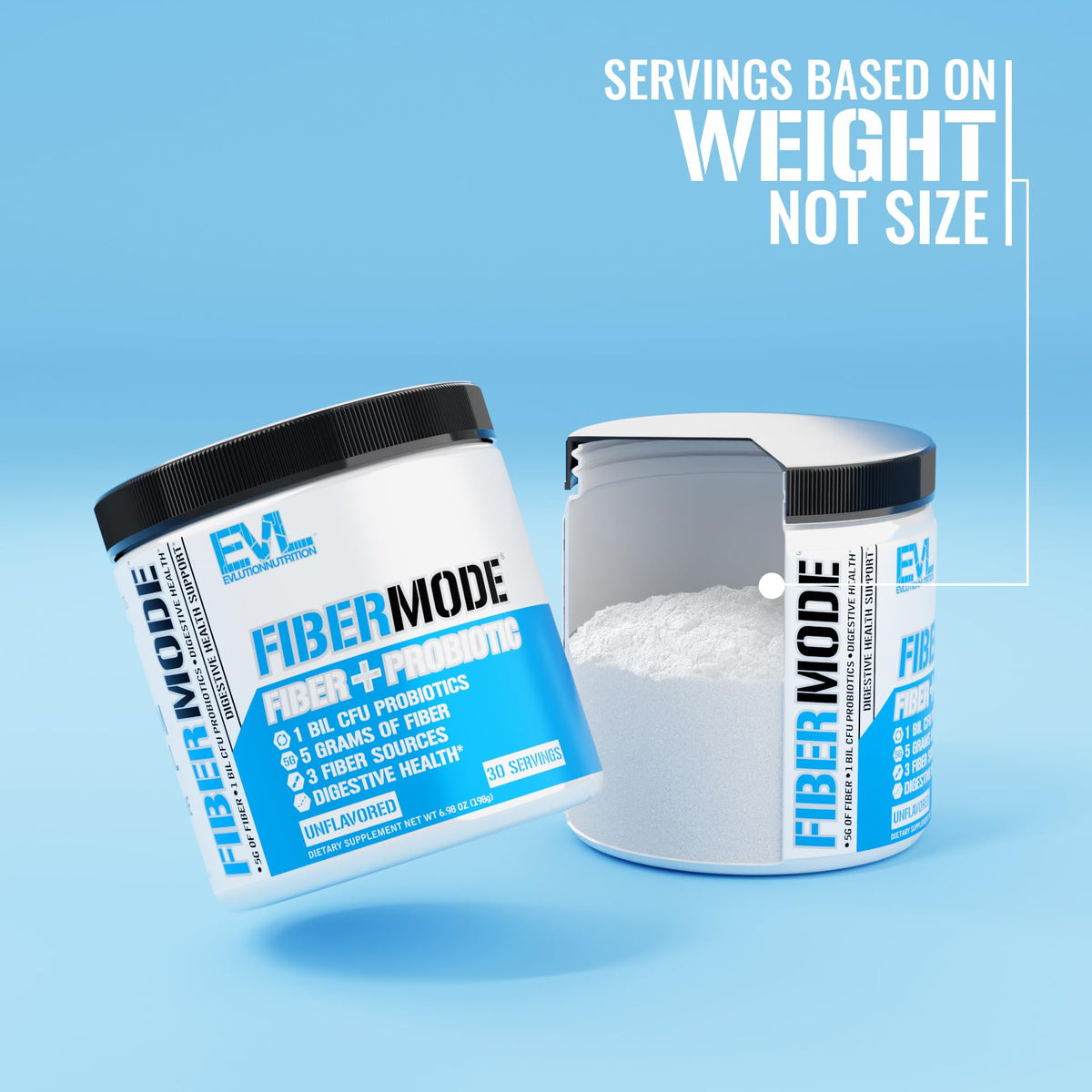 Evlution FiberMode Fiber + Probiotic Powder - 30 Servings - image 3
