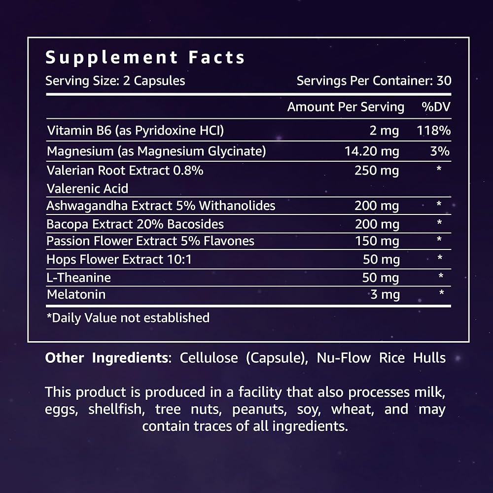 stellace Premium Sleep Supplement Vegan Capsules - 60 Count - image 4