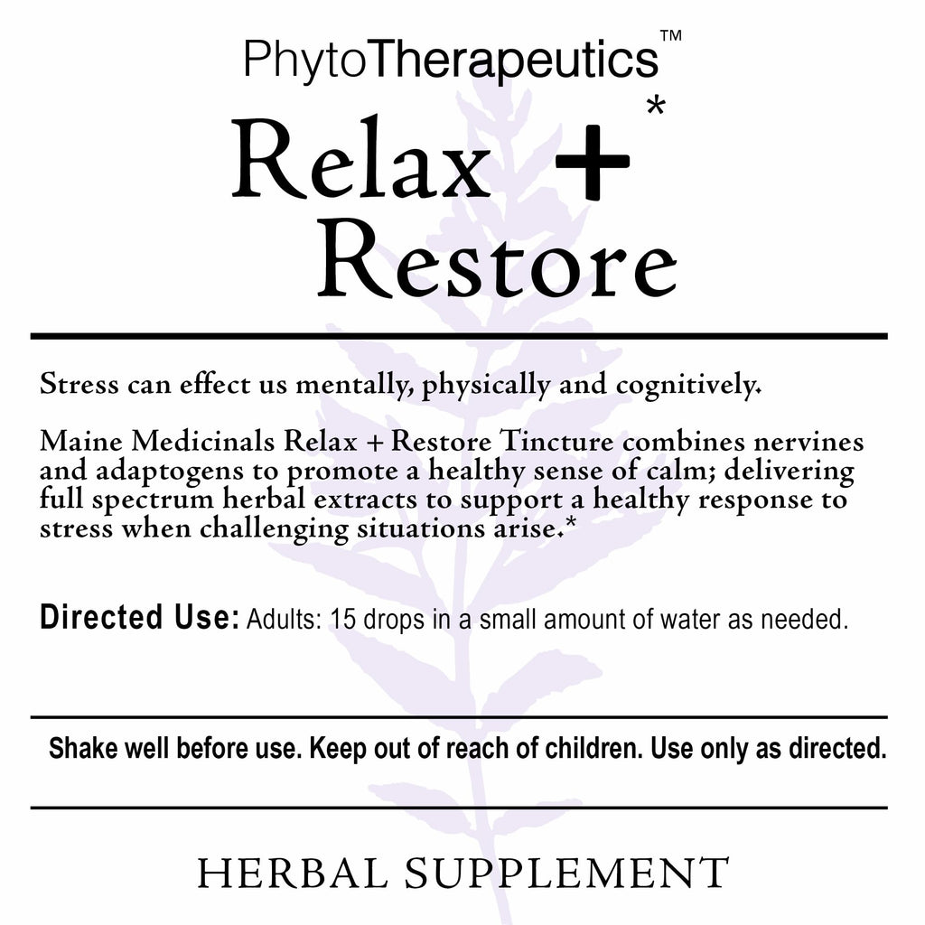 Maine Medicinals Relax + Restore Tincture Stress Support - 1 fl oz - image 2