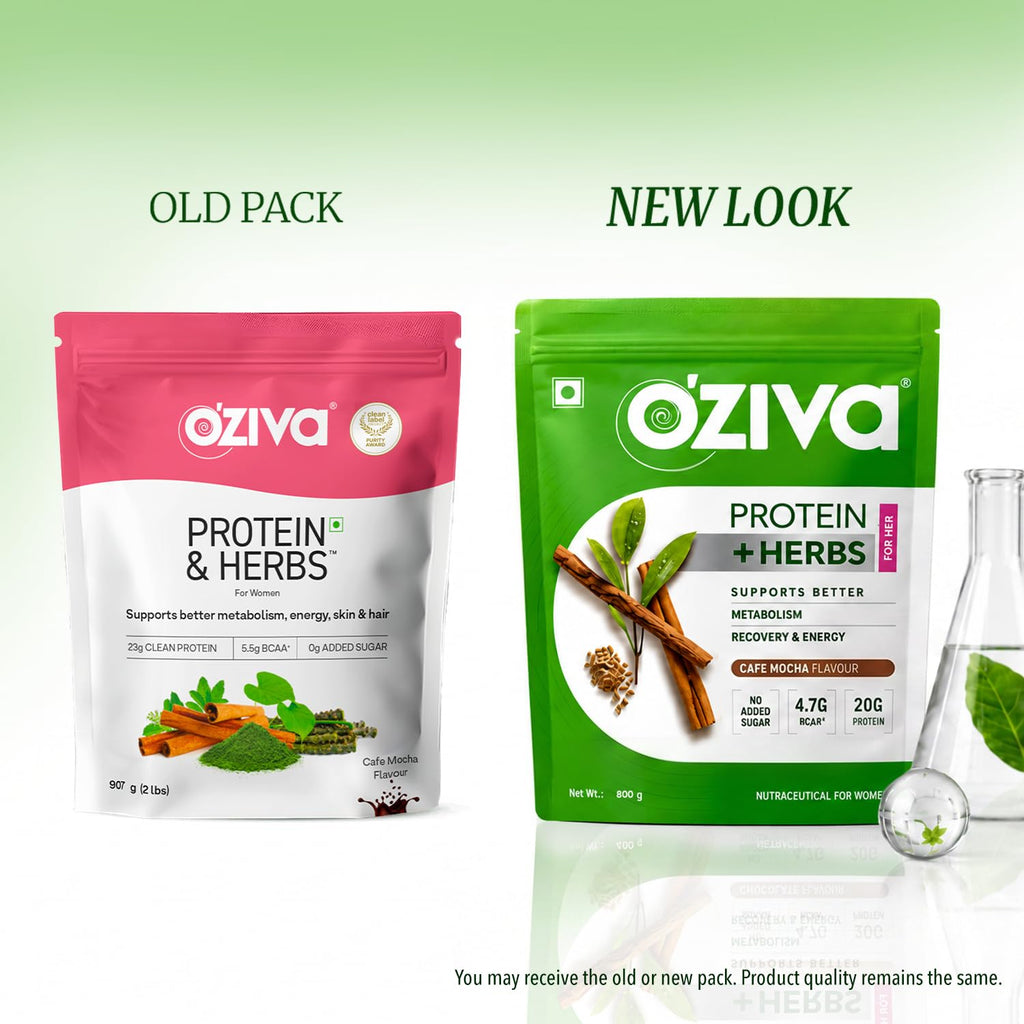 OZIVA Protein & Herbs Whey Protein for Women Cafe Mocha - 31 Servings - image 2