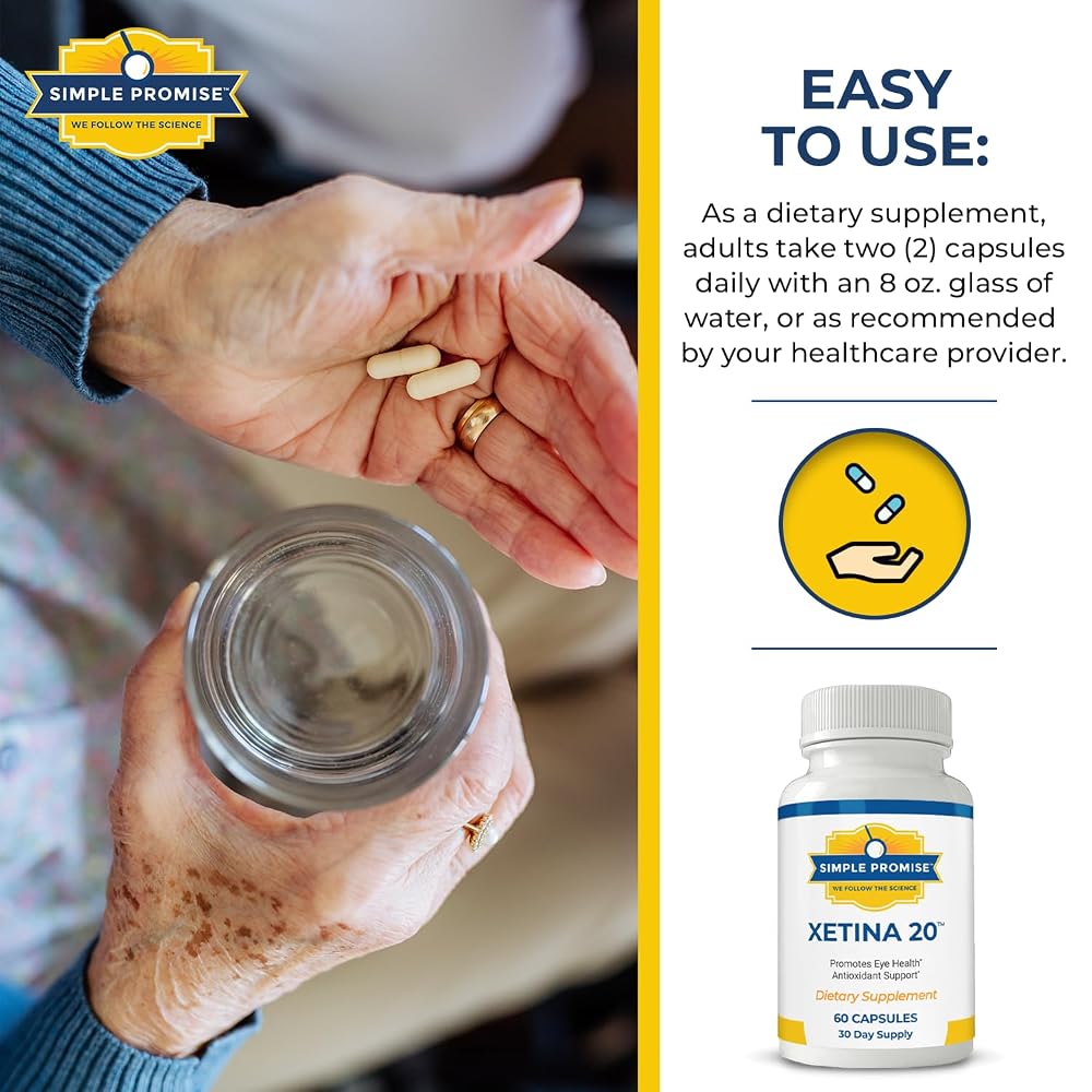 Simple Promise Xetina 20 Lutein and Zeaxanthin Eye Vitamins - 60 Capsules - image 6
