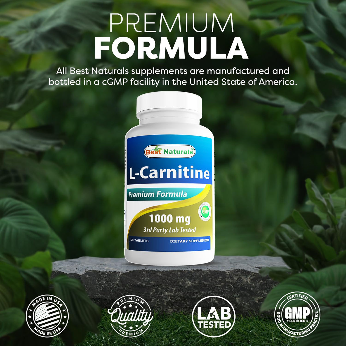 Best Naturals Acetyl L-Carnitine 1000 mg - 180 Capsules - image 5