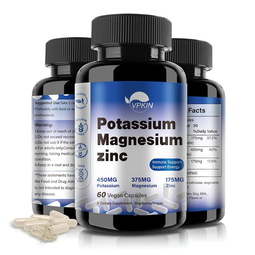 VPKIN Potassium Magnesium Supplement 1000mg