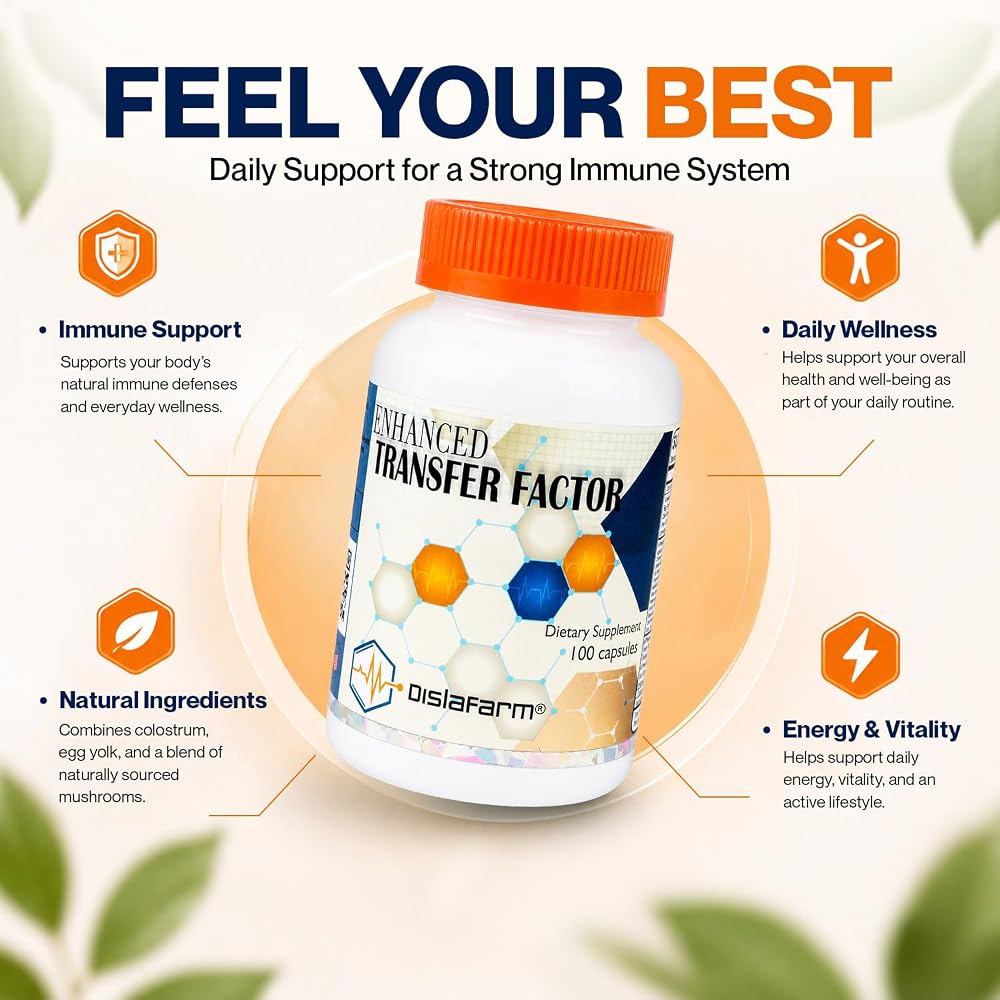 Dislafarm Transfer Factor Enhanced Immune Support - 100 Capsules - image 2