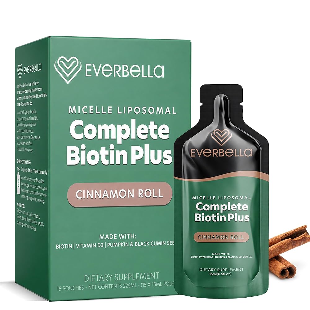 EVERBELLA Complete Biotin Plus Liposomal Liquid - 15-Day Supply