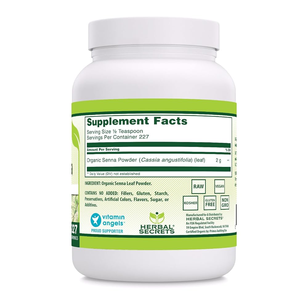 Herbal Secrets Organic Senna Powder Supplement - 16 Oz - image 2