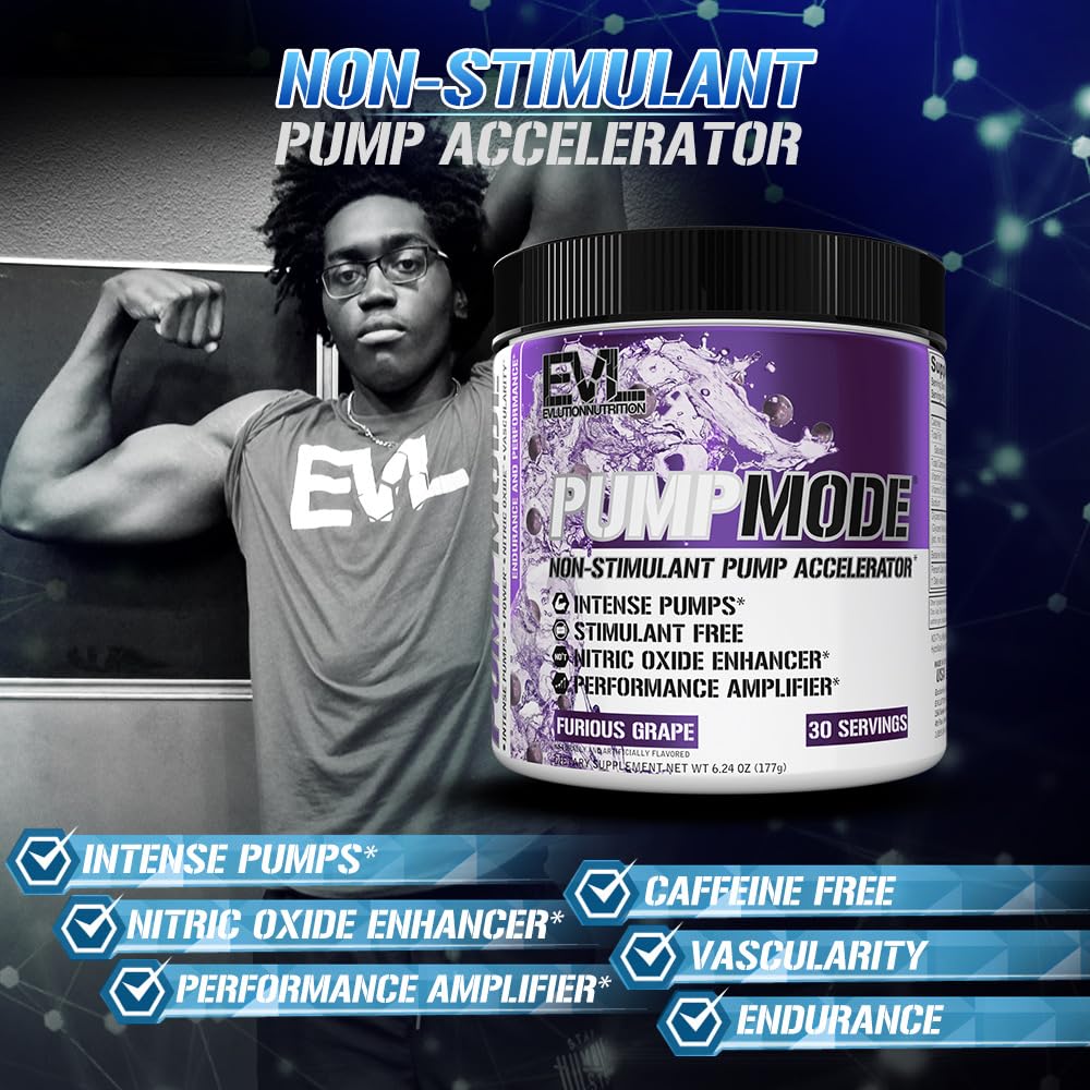 Evlution EVL PumpMode Nitric Oxide Supplement - Nitric Oxide Booster