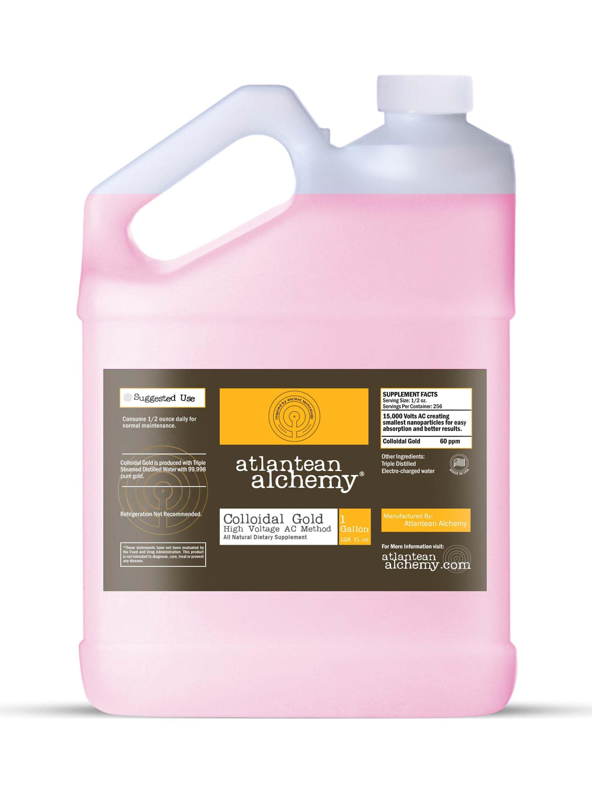 Colloidal Gold Atlantean Alchemy 60 PPM - 128 Fl Oz