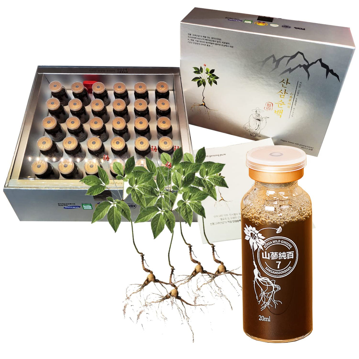 KPurity 100% Pure Wild Ginseng Extract - 30 x 20ml