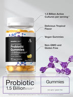 Horbäach Probiotic + Prebiotic Gummies for Women and Men - 60 Count - image 4