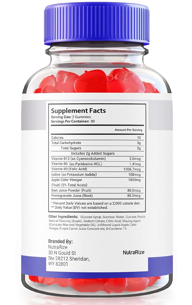 NutraRize Keto Thrive ACV Gummies Apple Cider Vinegar - 60 Gummies - image 2