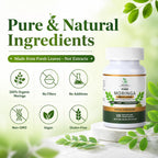 MEDI BOTIC Organic Moringa Capsules 800mg, 3rd Party Tested & Non-GMO