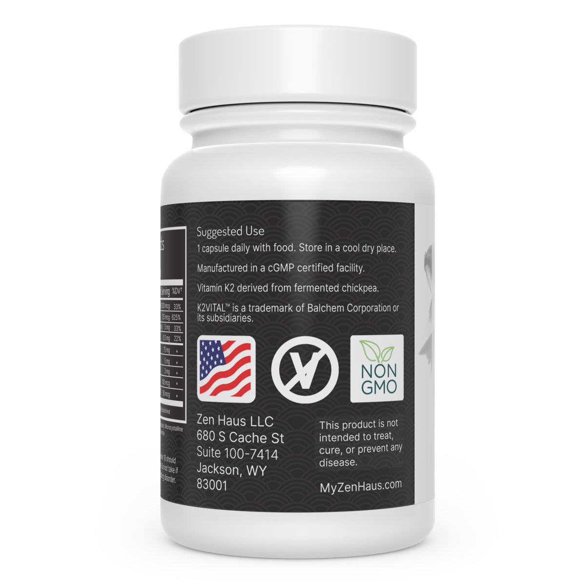 Zen Haus ADK Vitamins A D3 K2 E with CoQ10 - 100 Capsules - image 4