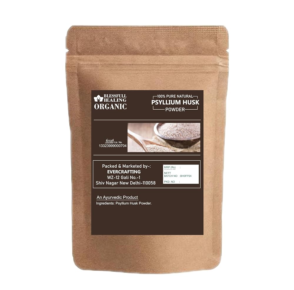 Blessfull Healing Organic Psyllium Husk Powder 100% Pure Natural 200
