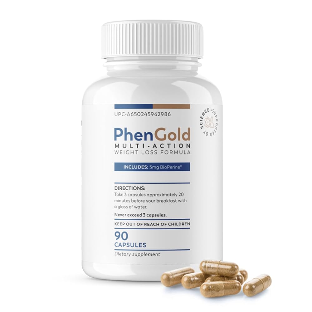 PhenGold Natural Thermogenic Detox Cleanse Pills - 90 Capsules