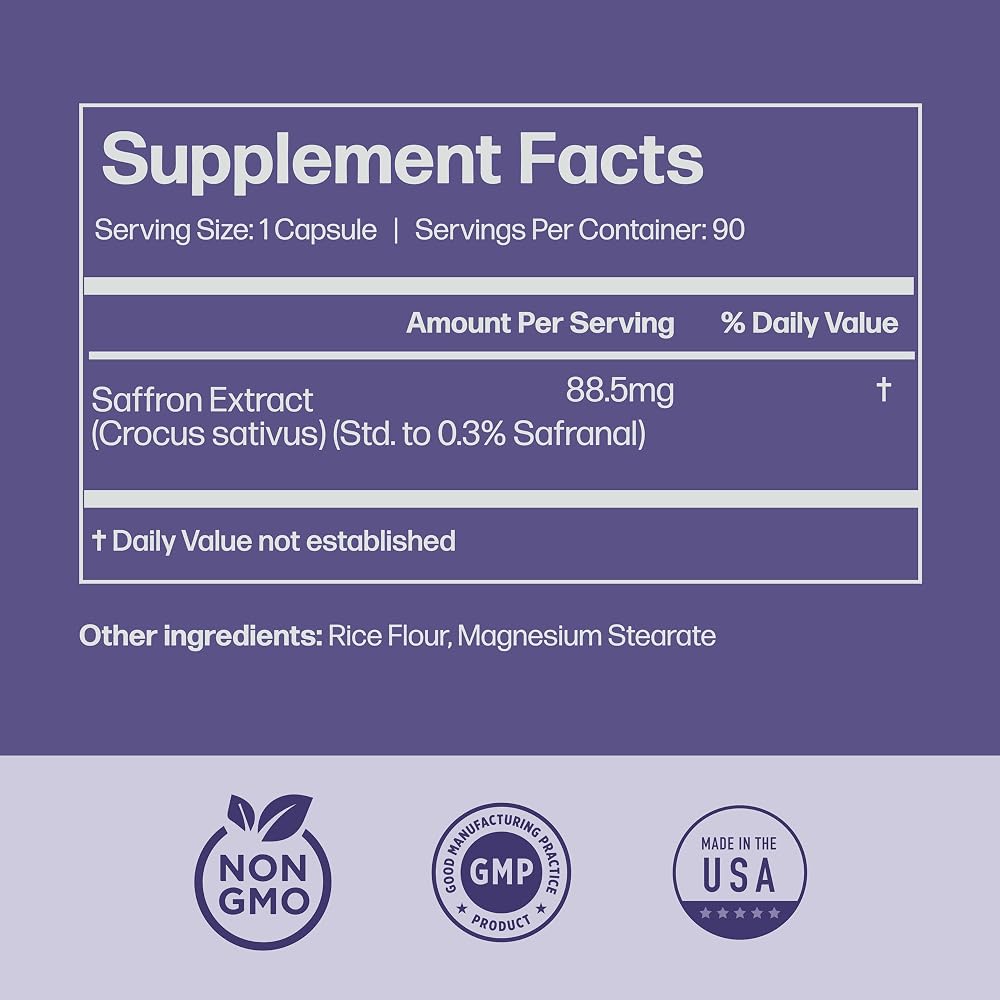 Ultra6 Nutrition Pure Saffron Extract Appetite Suppressant - 90 Capsules - image 6