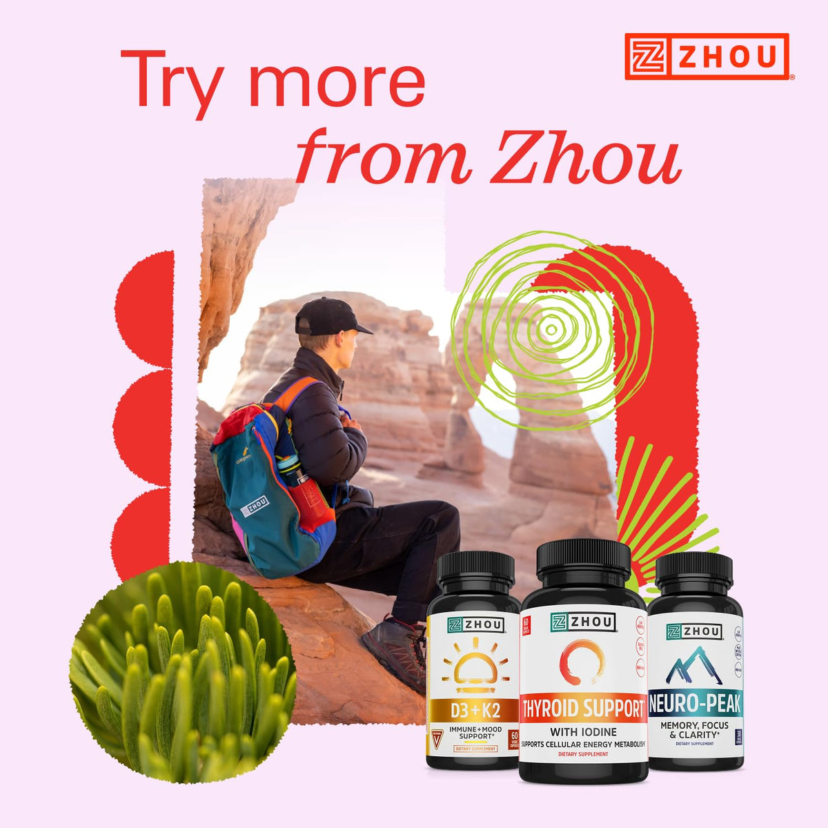 ZHOU Thyroid Support Supplement - 60 Vegetarian Capsules - image 5