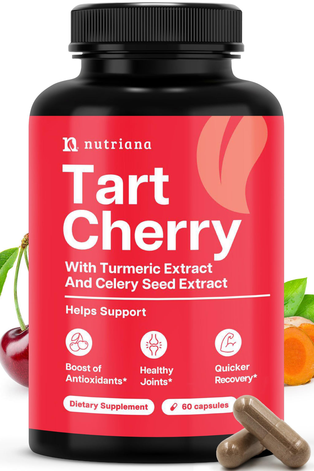 Nutriana Tart Cherry Extract Capsules with Turmeric & Celery Seed
