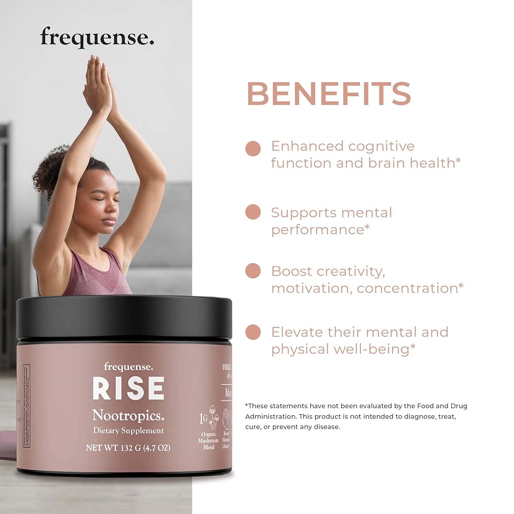 FREQUENSE Rise Nootropic Powder Mango Lemonade - 132g - image 5