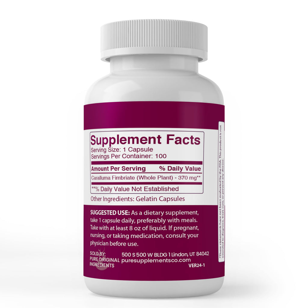 PURE ORIGINAL INGREDIENTS Caralluma Fimbriata No Magnesium Or Rice
