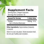 Nested Naturals Choline Bitartrate 500mg - 180 Capsules - image 7