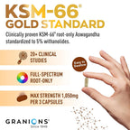 Granions KSM-66 Ashwagandha Stress & Focus Support - 90 Capsules - image 2