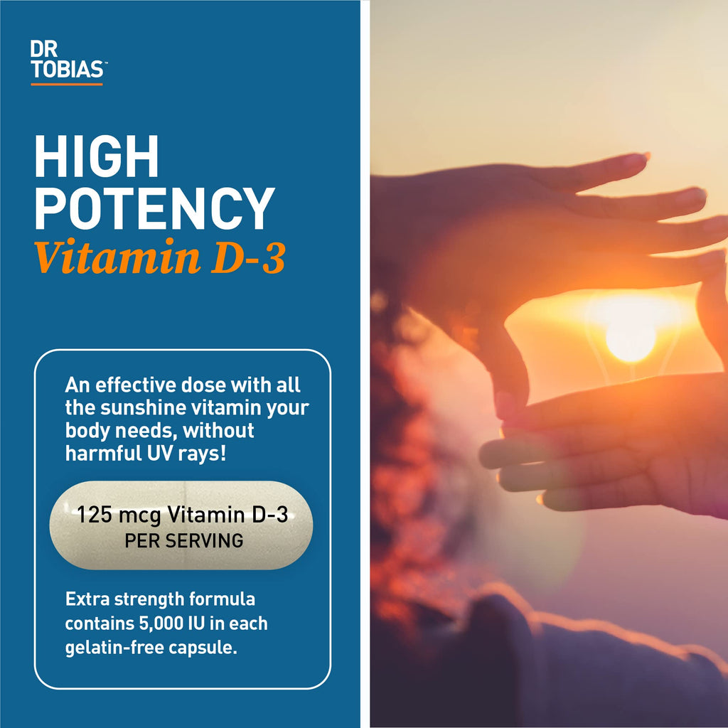 Dr. Tobias Vitamin D3 5000 IU - 90 Capsules - image 2