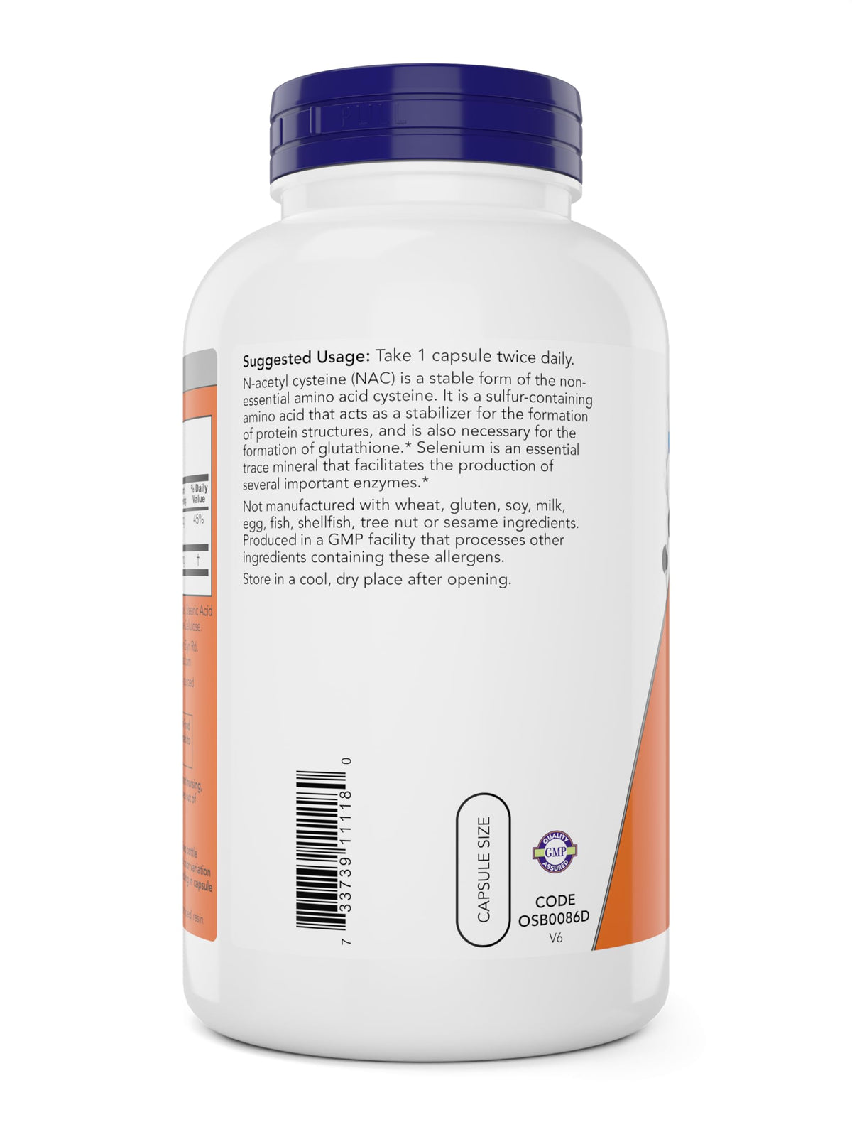 NOW Foods NAC 600 mg N-Acetyl Cysteine with Selenium - 400 Capsules - image 3