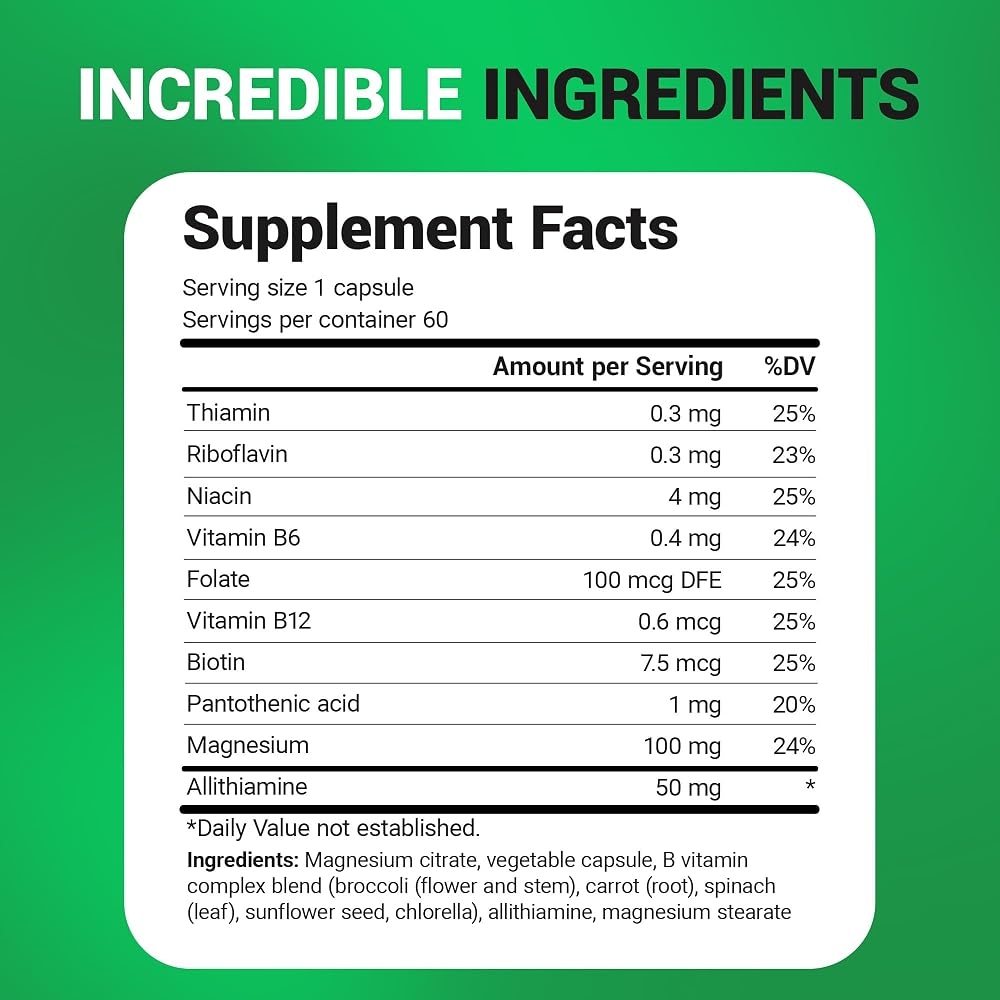 Dr. Berg Natural Vitamin B1 B6 B12 Complex - 60 Capsules - image 7