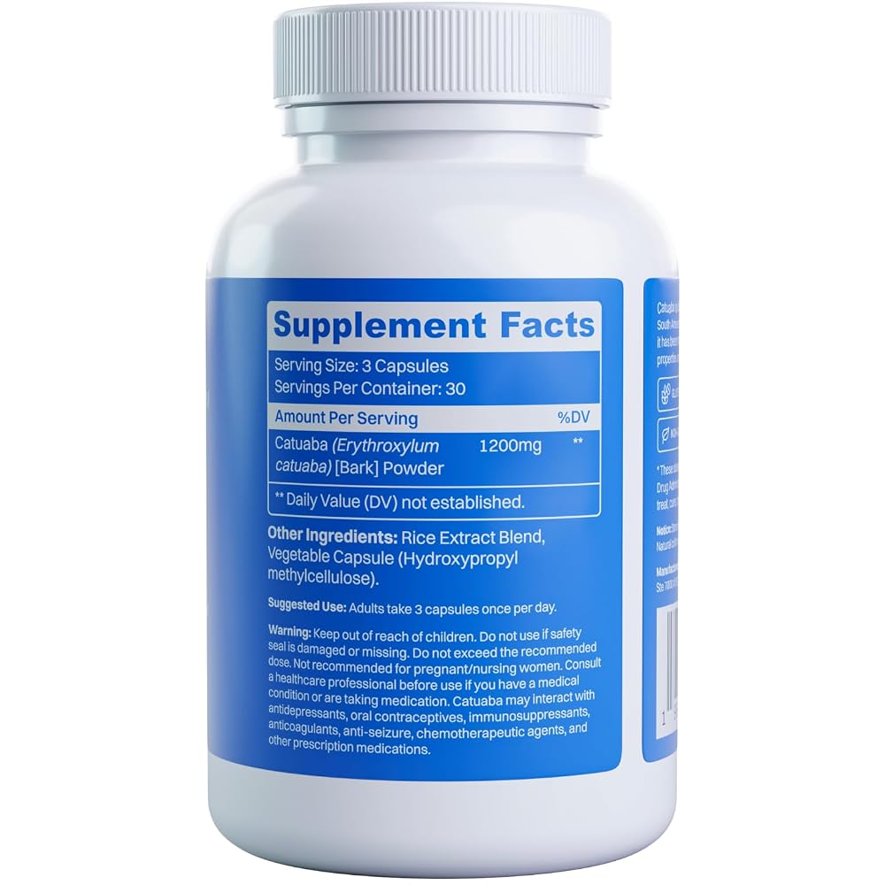 INB4 Catuaba Bark Extract 1200mg Energy Support - 90 Capsules - image 4