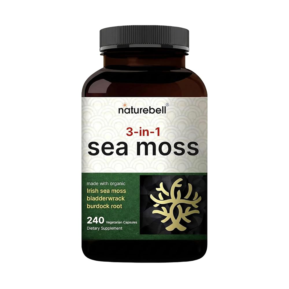 NatureBell 3-in-1 Sea Moss - 240 Vegetarian Capsules