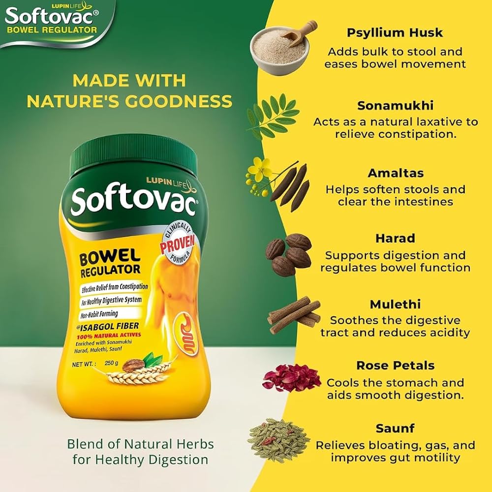 Softovac Bowel Regulator Herbal Laxative Powder - 250g - image 4