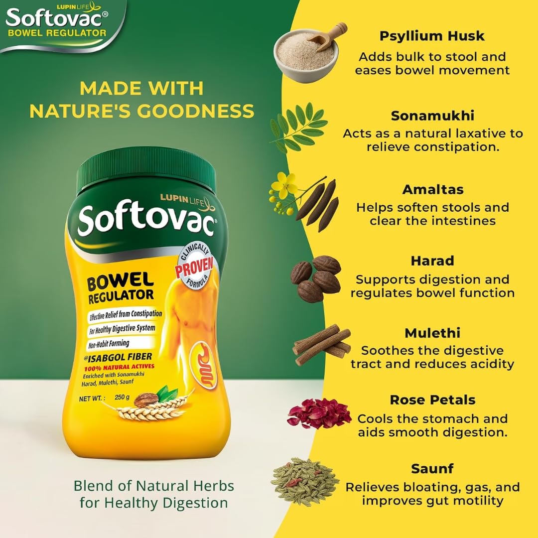 Softovac Bowel Regulator Herbal Laxative Powder - 250g - image 4
