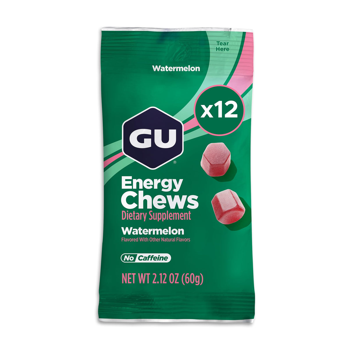 GU Energy Chews, Orange Energy Gummies with Electrolytes, Dairy-Free