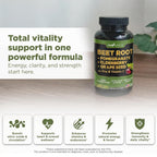 Gade Nutrition Beet Root Capsules Concentrated - 120 Count - image 2