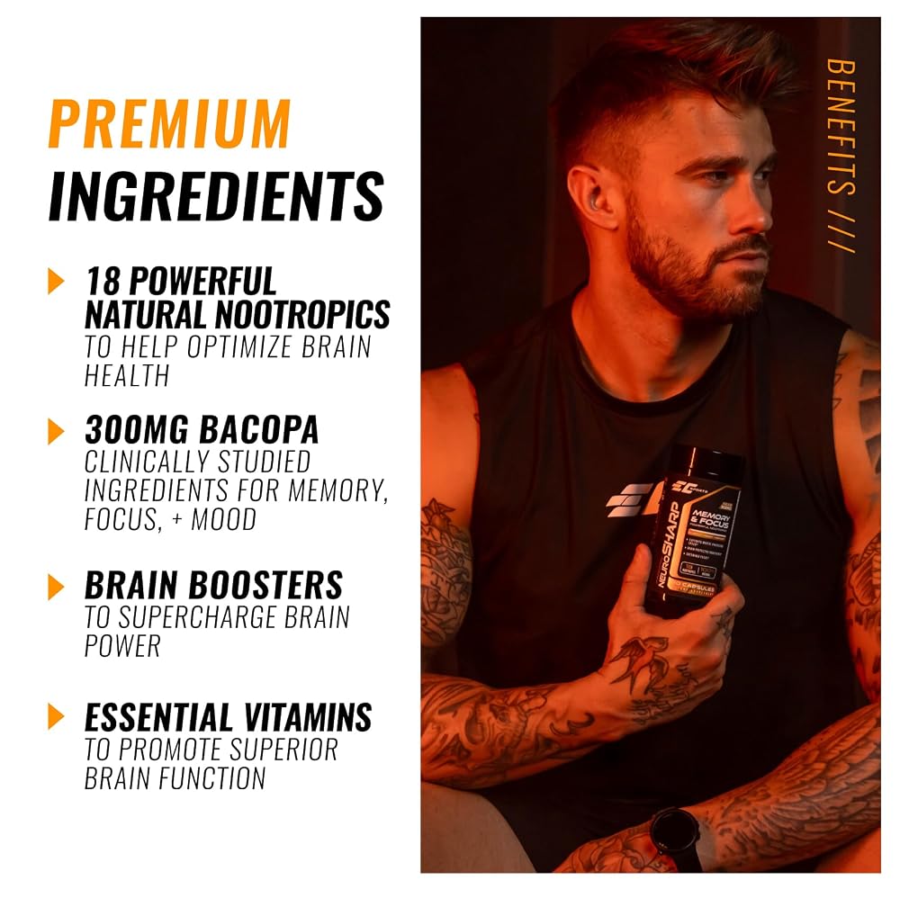 EC Sports NeuroSharp Nootropic Supplement for Focus - 90 Capsules - image 5