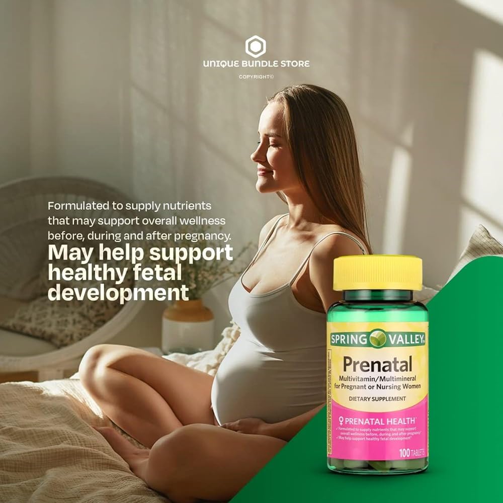 Unique Bundle Prenatal Multivitamin with Iron - 200 Tablets - image 2