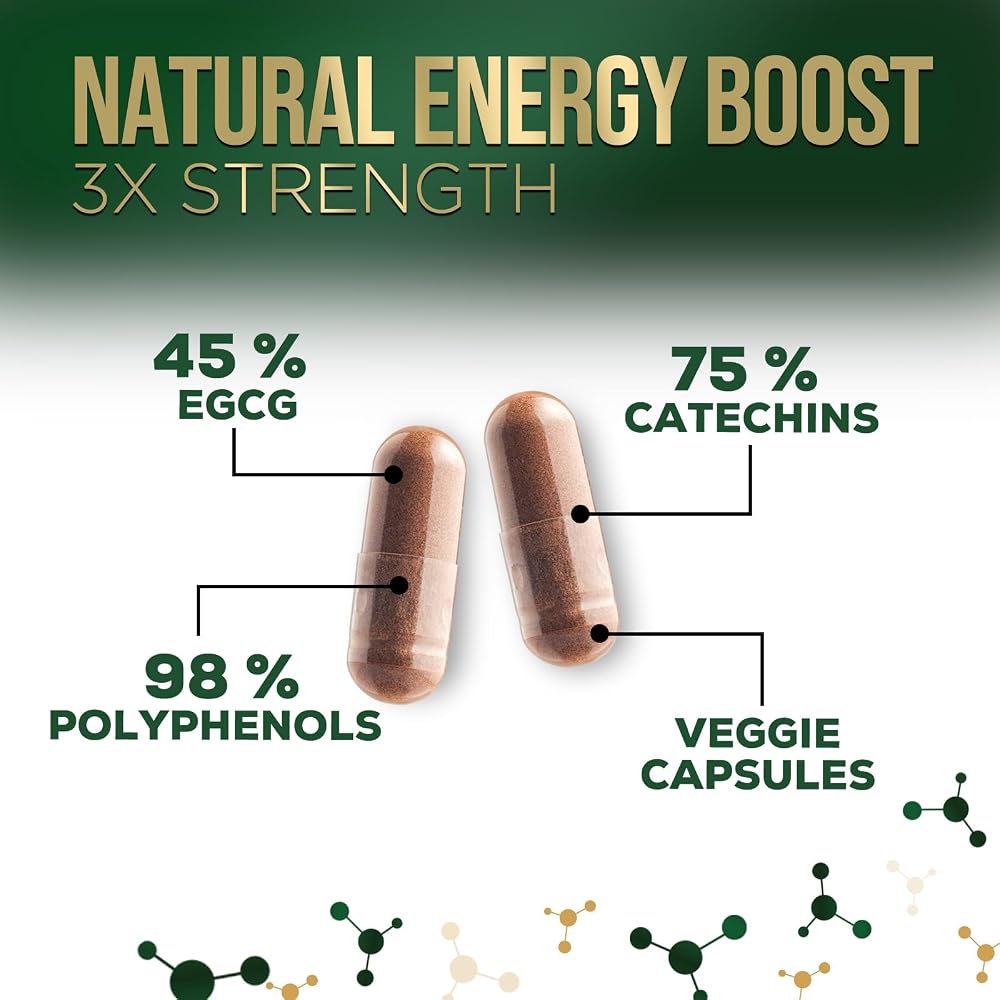 Nature's Nutrition Green Tea Extract 1000mg - 240 Capsules - image 3