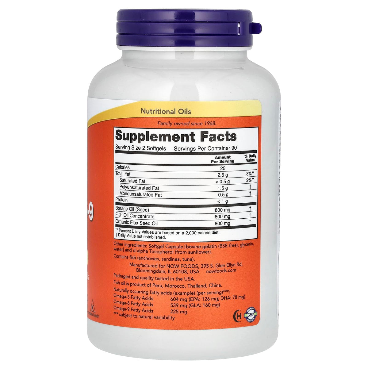 Now Foods Super Omega 3-6-9 Softgels - 180 Count - image 2