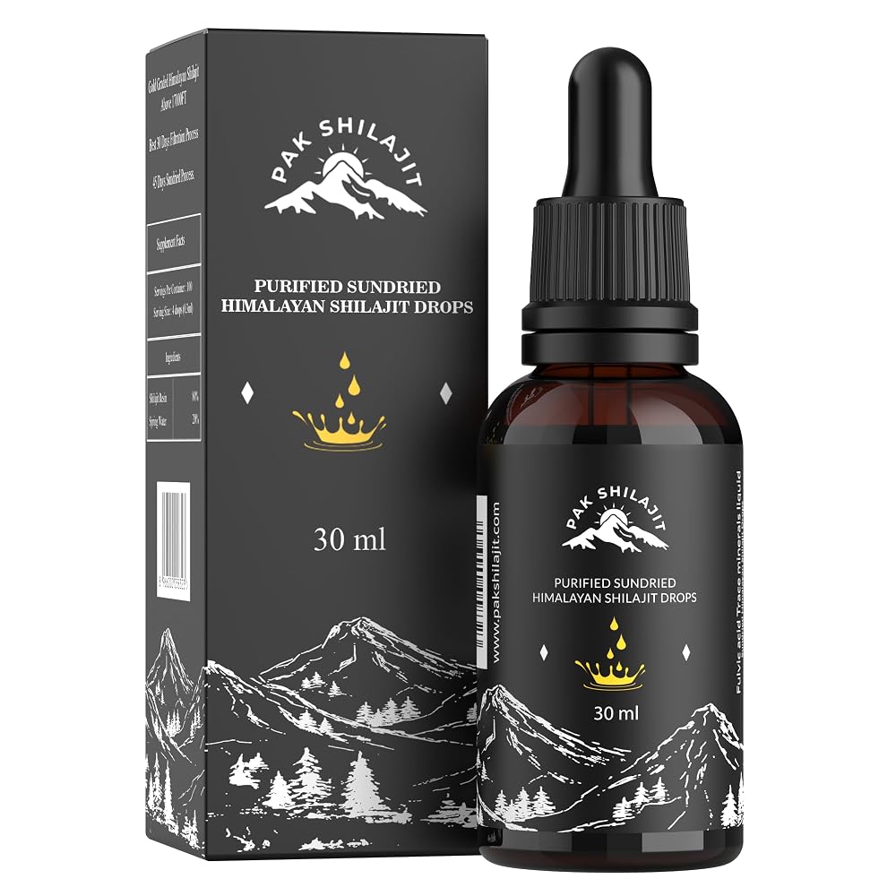 PakShilajit Gold Graded Himalayan Shilajit Liquid Drops - 30 mL