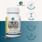 Amazing Herbs Black Seed Ultimate with Garlic & Ginger - 100 Capsules - image 3