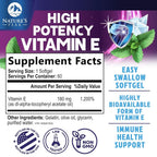 Nature's Peak Vitamin E 180 mg (400 IU) Softgels - E Vitamin DL-Alpha