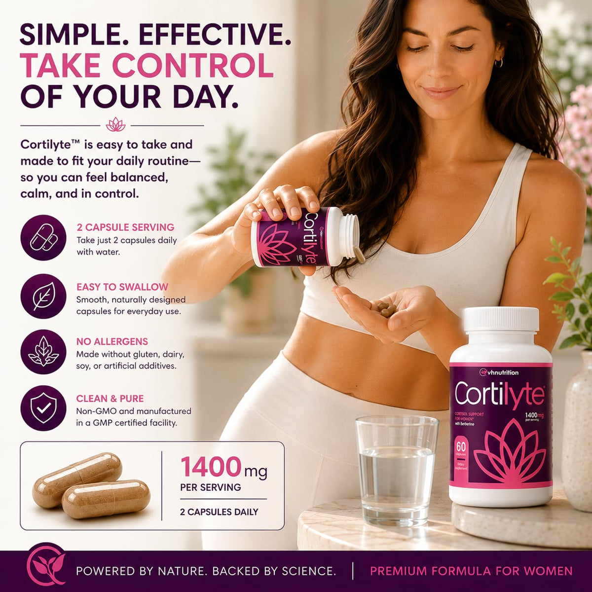 VH Nutrition CortiLyte Ginkgo Biloba Brain Support - 60 Capsules - image 5