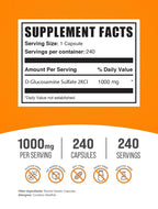 BulkSupplements Glucosamine Sulfate 1000mg Joint Support - 240 Capsules - image 2