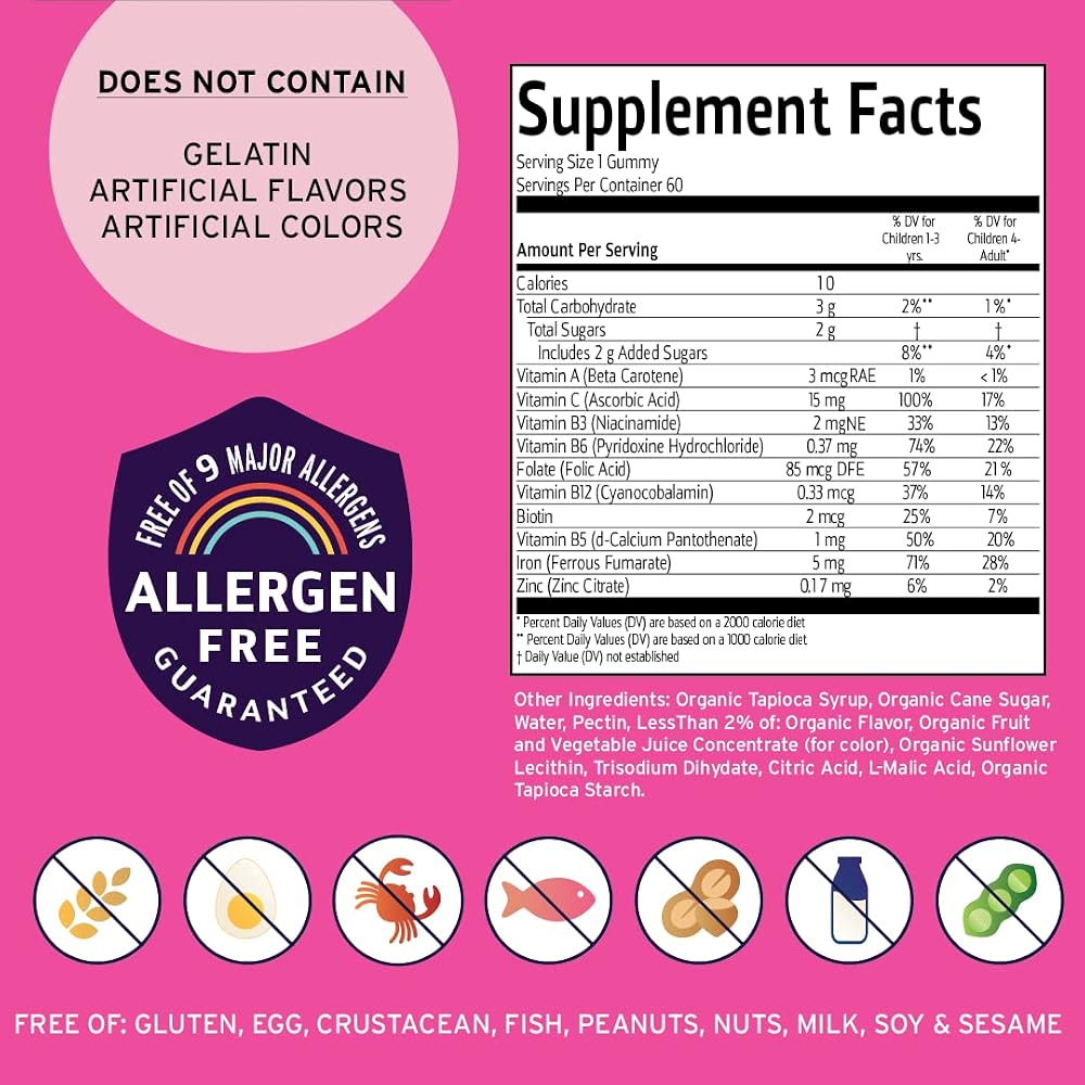 Vitamin Friends Vegan Multivitamin & Iron for Kids - 60 Gummies - image 3