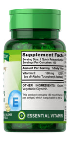 Nature's Truth Vitamin E 400 IU Quick Release Softgels - 200 Count - image 3