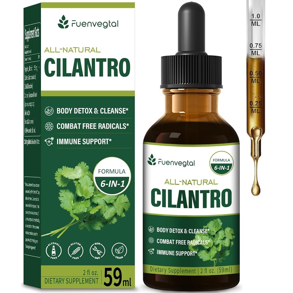 Fuenvegtal Cilantro Drops for Body Detox & Cleanse