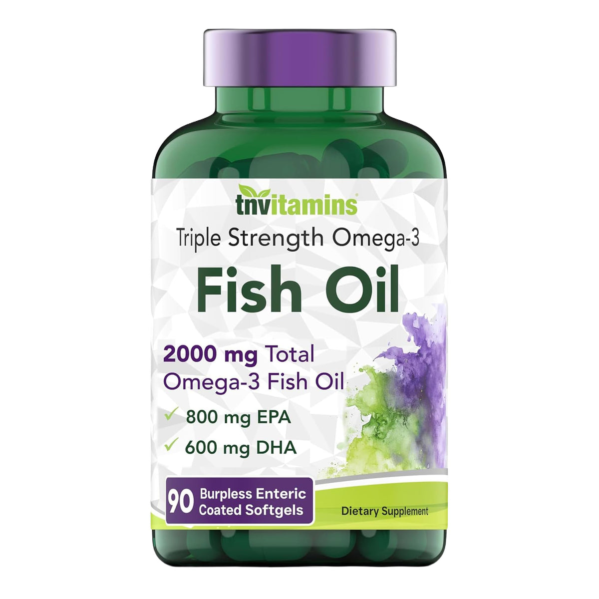 tnvitamins Burpless Omega-3 Fish Oil 2000mg - 90 Softgels