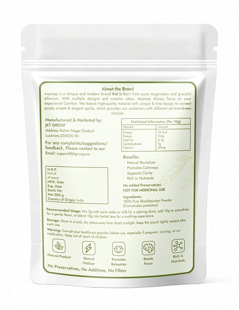 AEJESOP Shankhpushpi Powder for Memory & Digestion - 200g - image 2