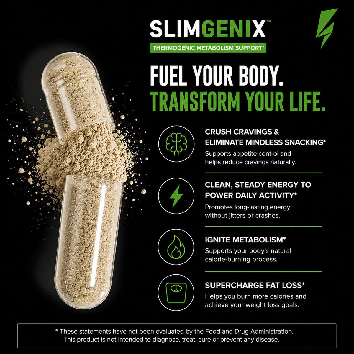 Saba SlimGenix Thermogenic Metabolism Capsules - 60 Count - image 11